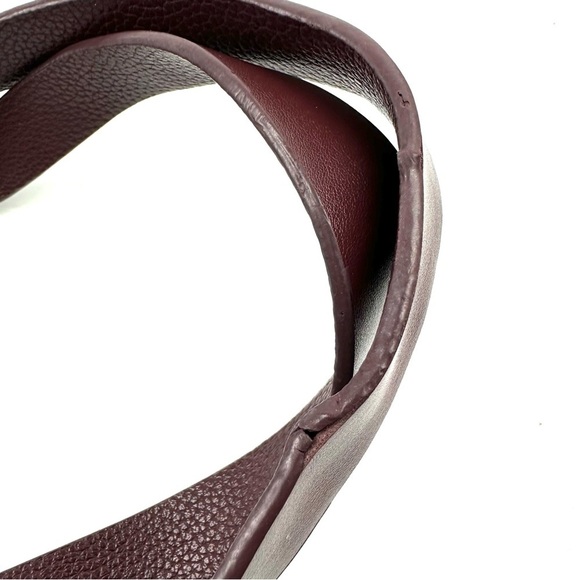 Rachel Zoe Tote Bag Burgundy Faux Leather Double Handle Handbag New - Picture 10 of 15